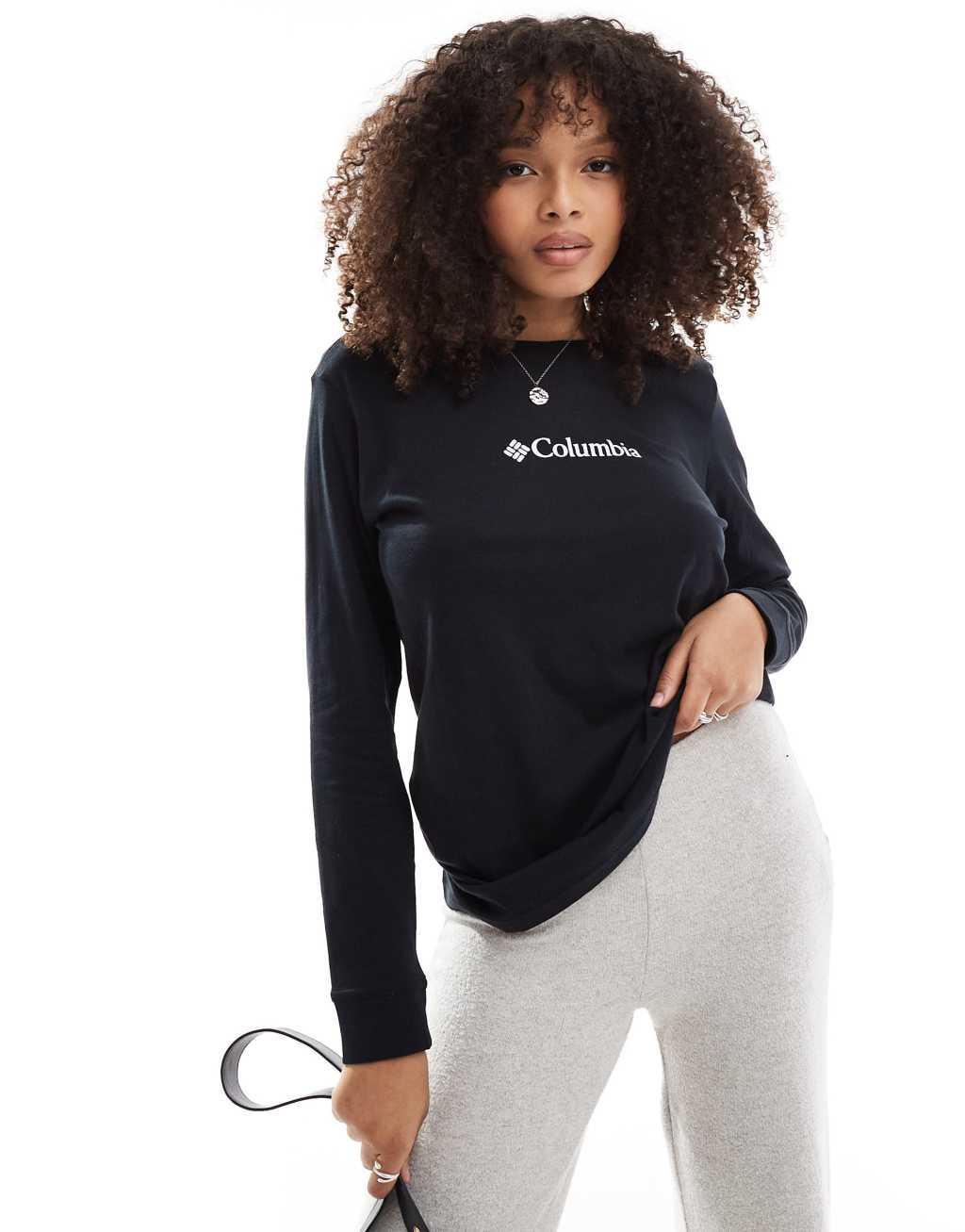 Columbia North Cascades long sleeve t-shirt in black and gem Product Image