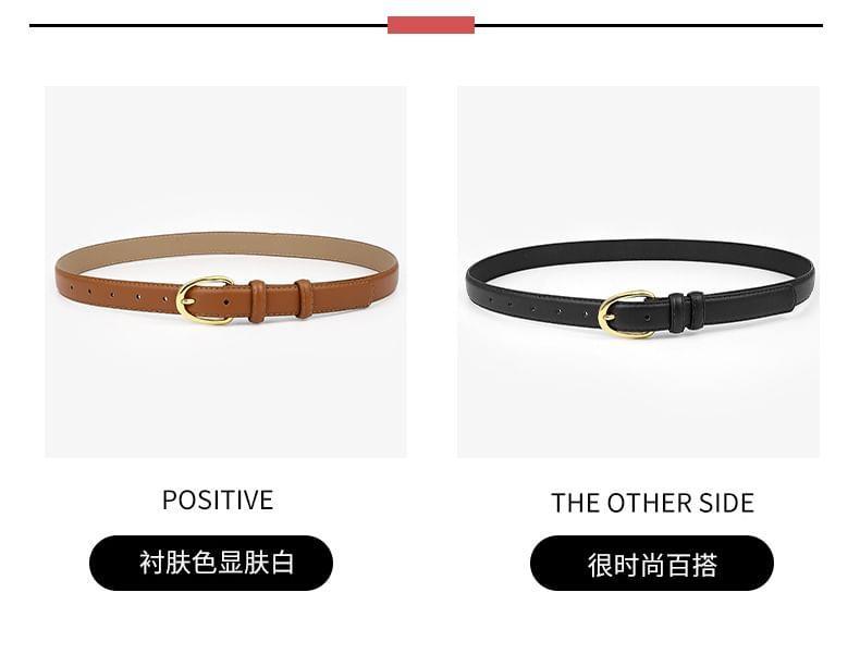 Faux Leather Slim Belt Product Image