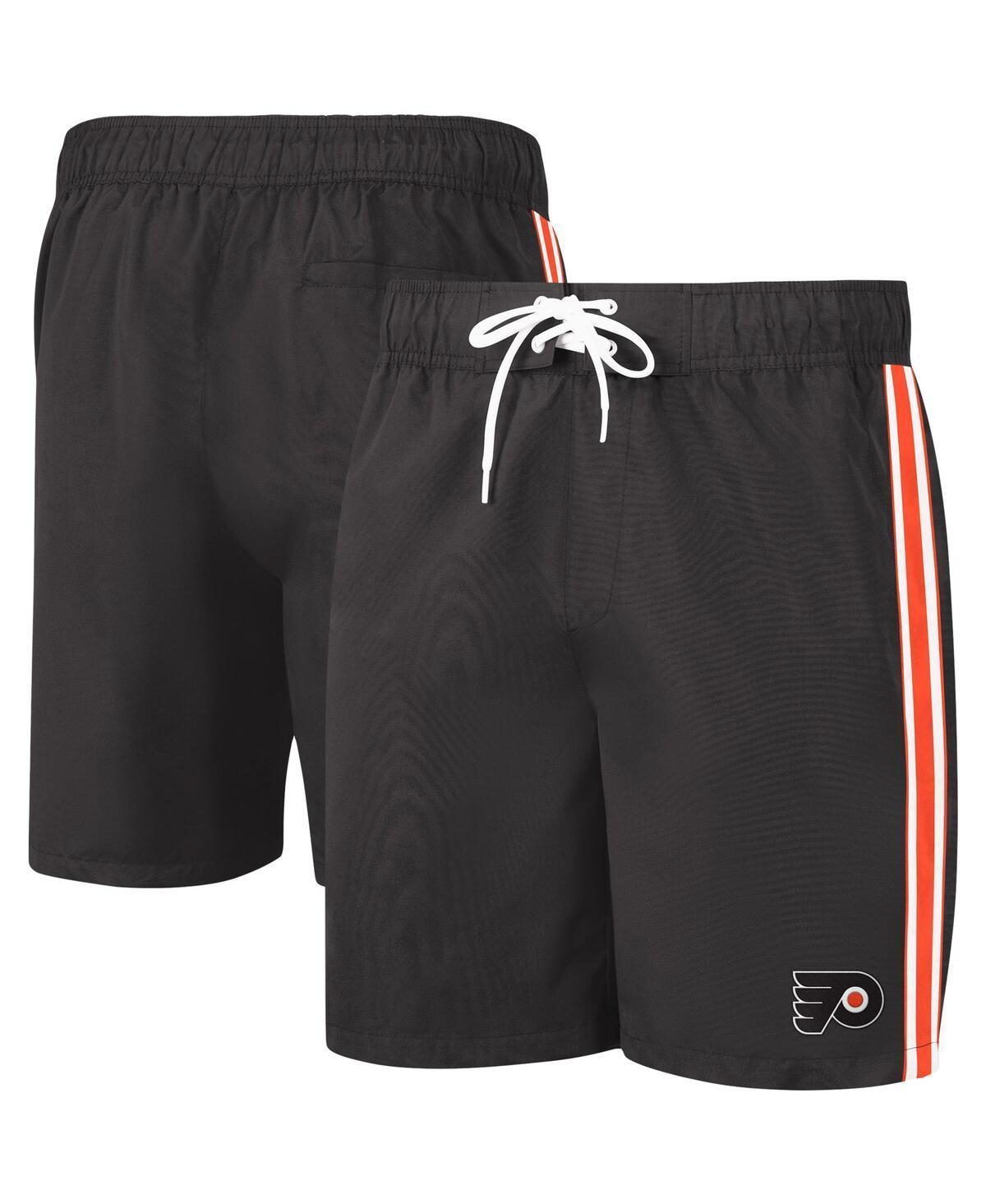 Mens G-III Sports by Carl Banks Black/Orange Philadelphia Flyers Sand Beach Swim Shorts Product Image