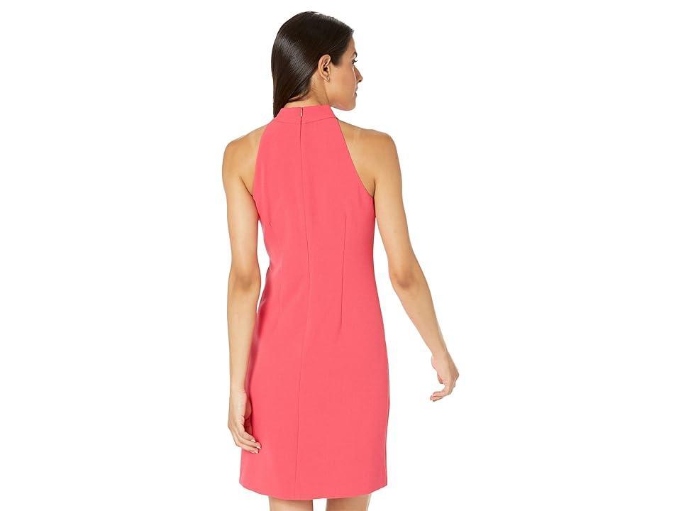 Vince Camuto Crepe Bow Neck Halter Dress (Watermelon) Women's Clothing Product Image