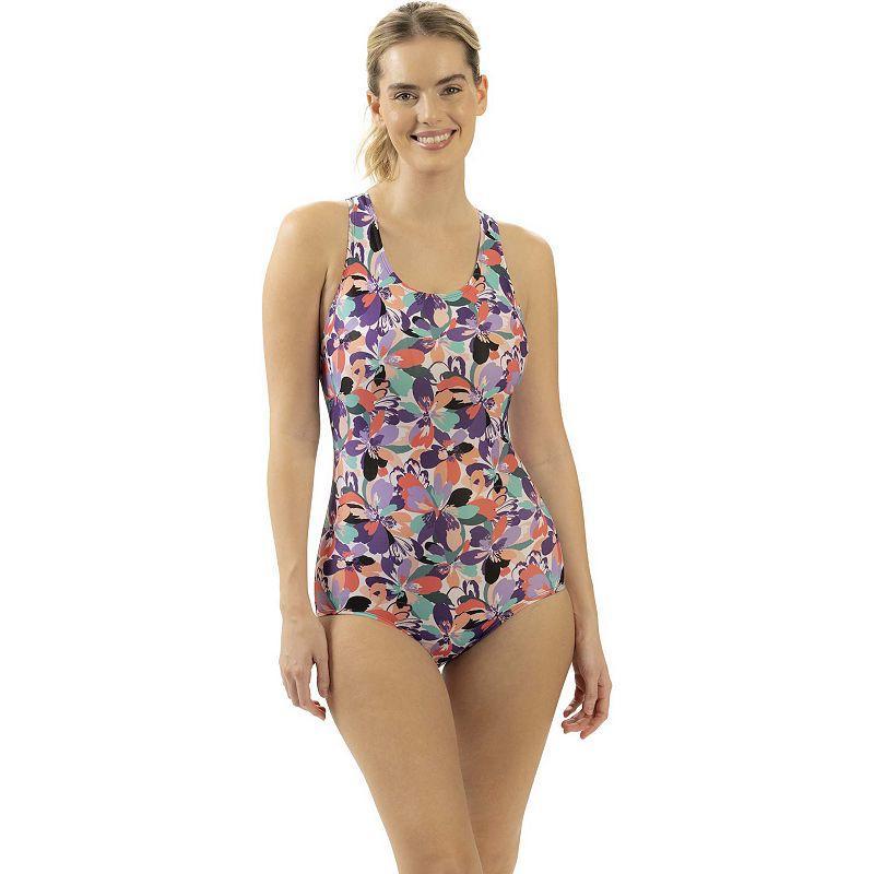 Womens Dolfin Print Conservative One-Piece Swimsuit Product Image