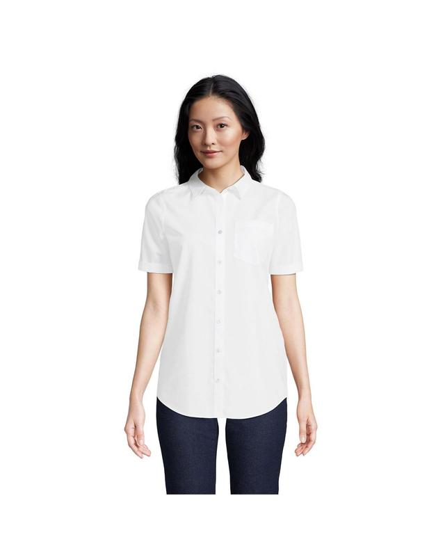 Lands End Womens Wrinkle Free No Iron Short Sleeve Shirt Product Image