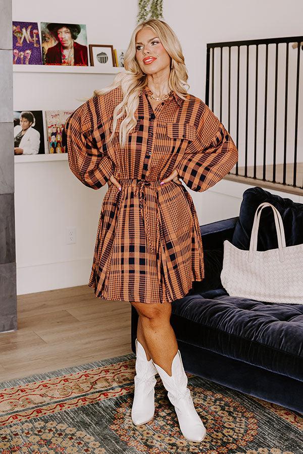 Seasonal Shift Plaid Dress Curves Product Image