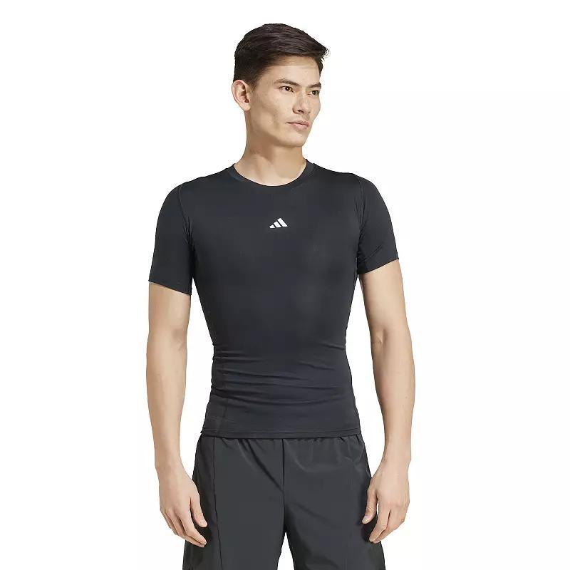 adidas Techfit Compression Training Tee White M Mens Product Image