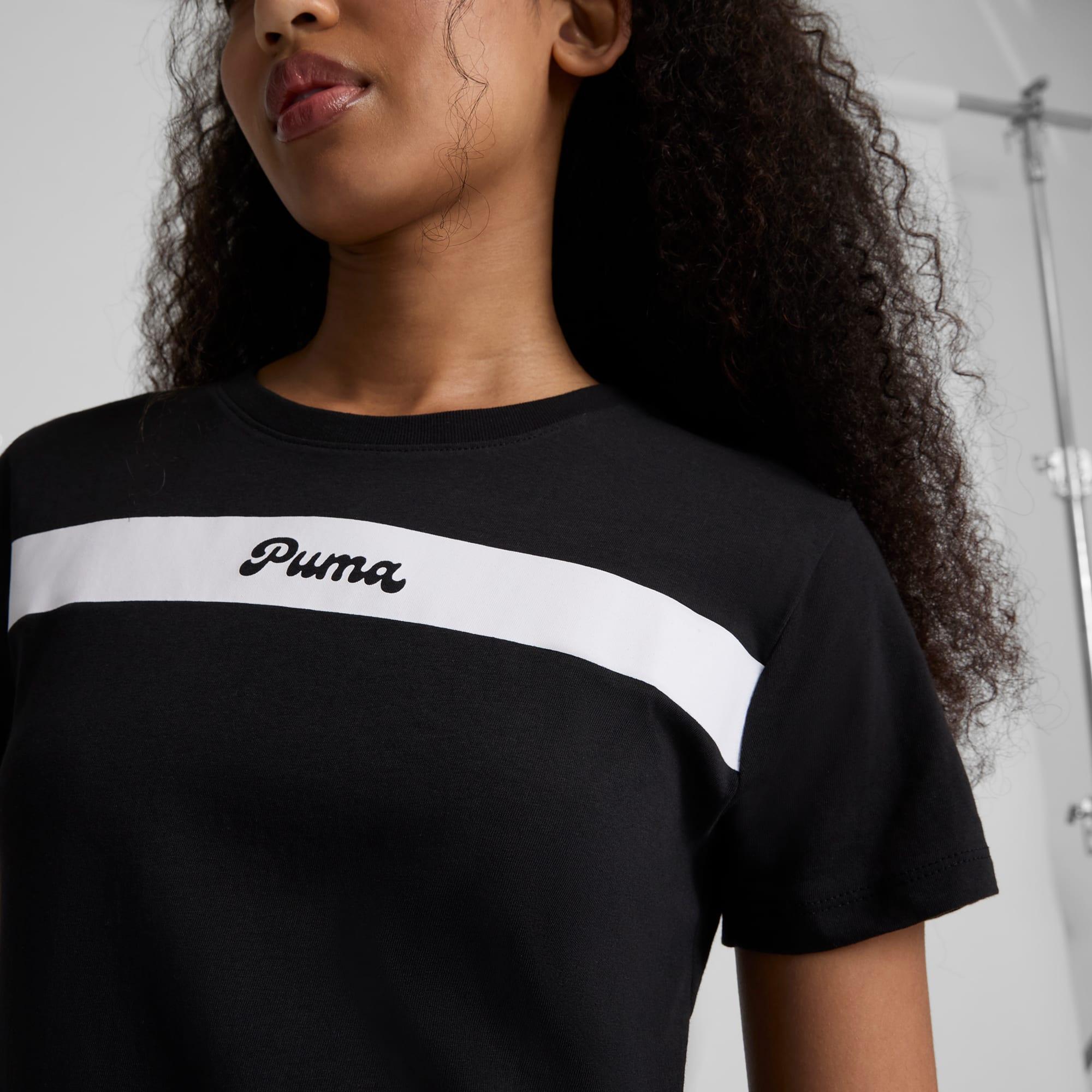 PUMA Upfront Line Logo Women's Tee Product Image