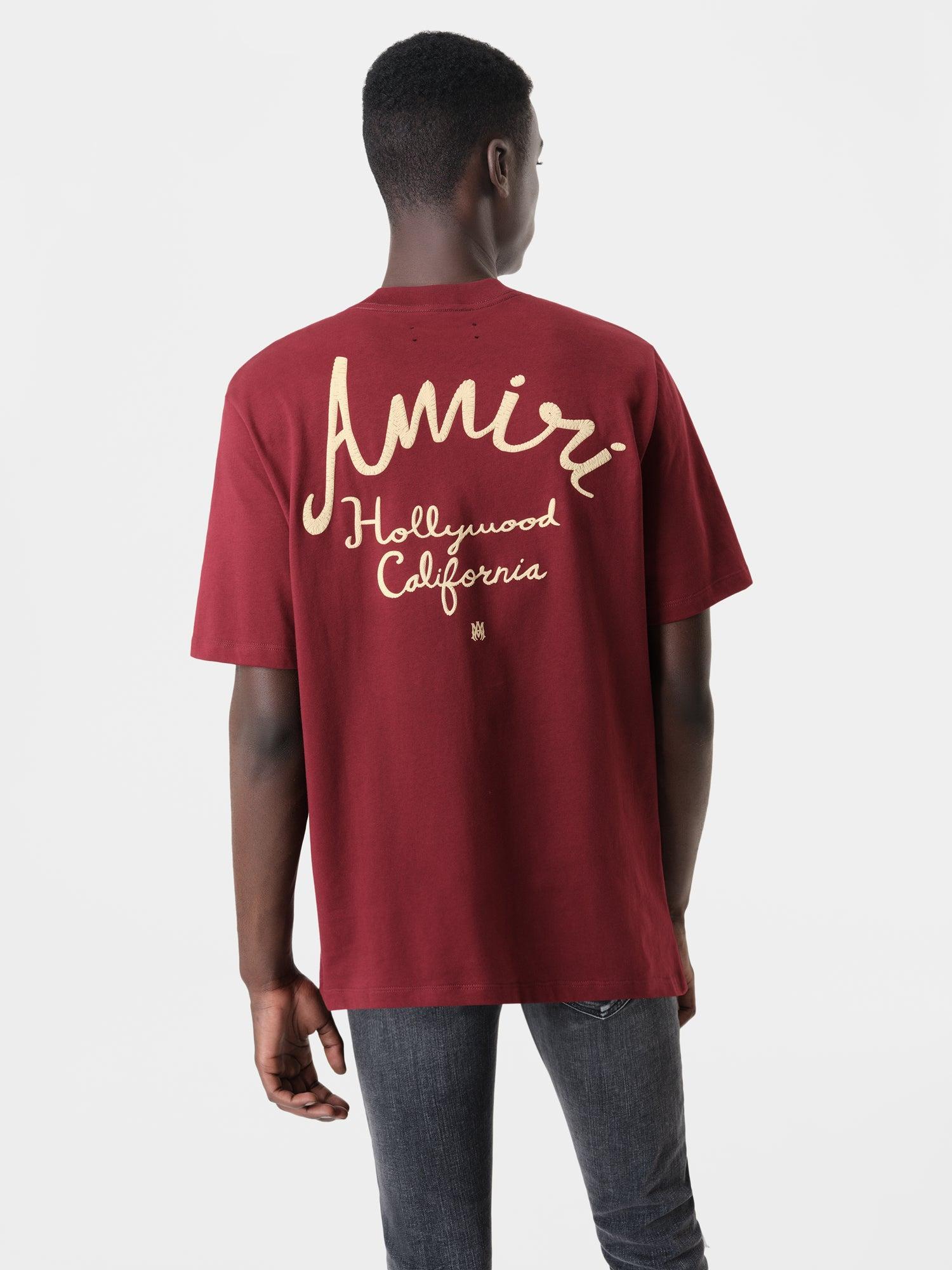 AMIRI HOLLYWOOD TEE - Burgundy Male Product Image