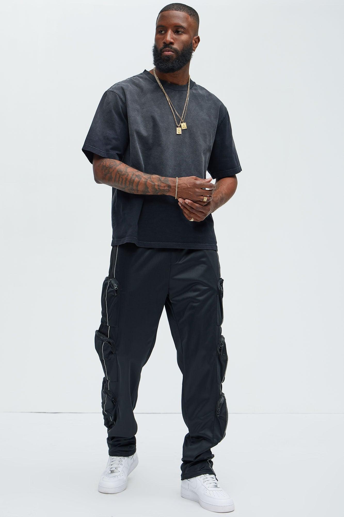 I Got You Cargo Pockets Track Pants - Black Product Image