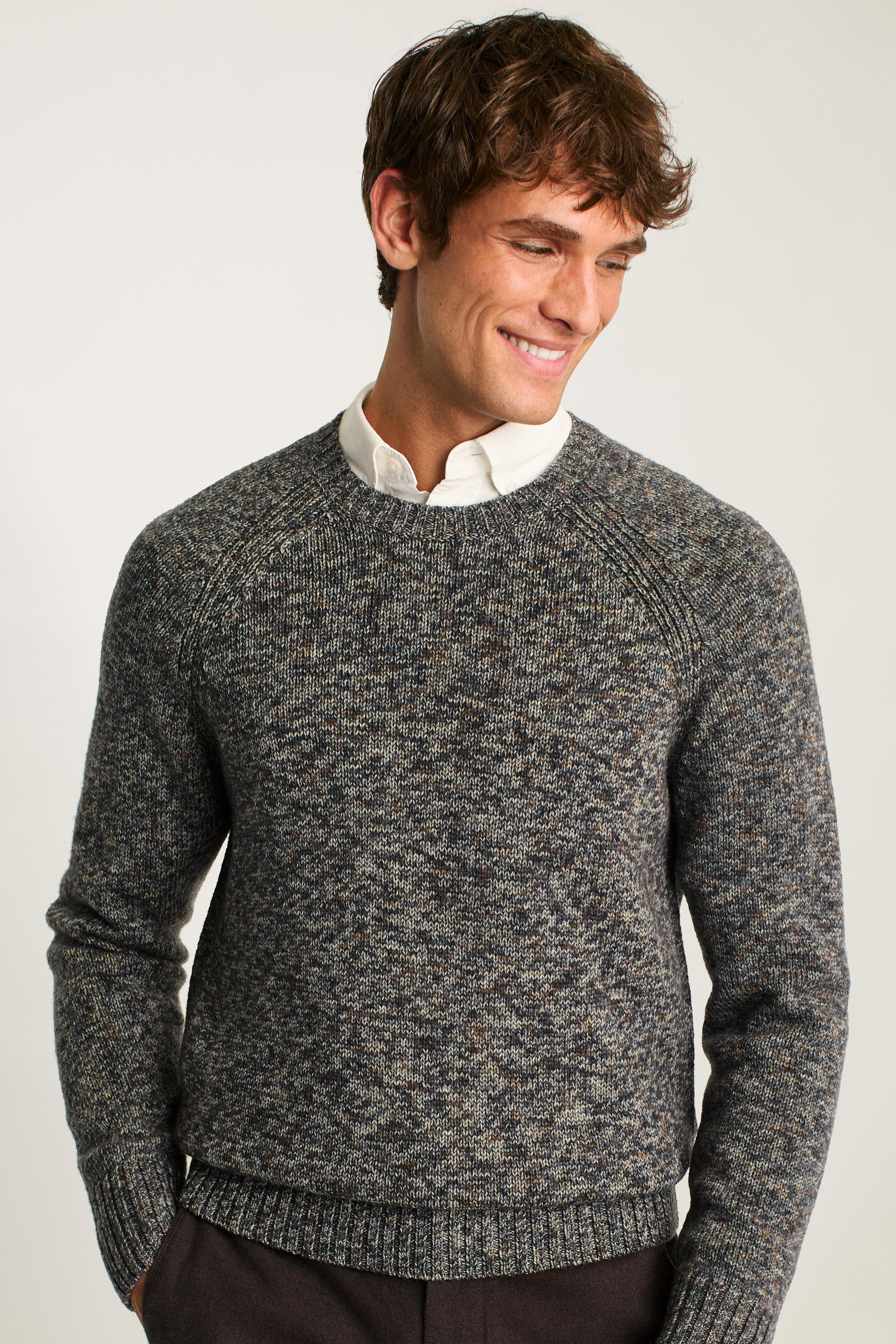 Marled Raglan Crew Neck Sweater Product Image