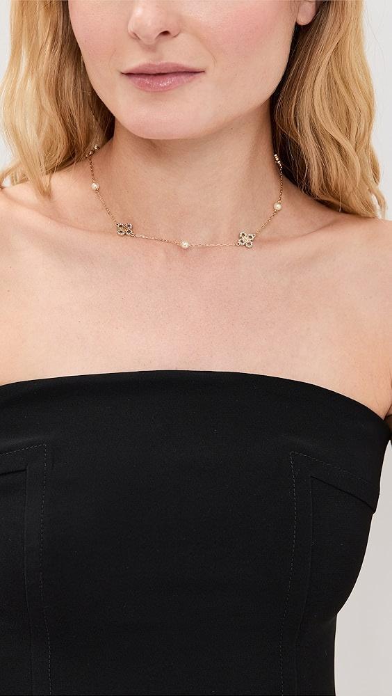 Tory Burch Kira Clover Pearl Necklace | Shopbop Product Image