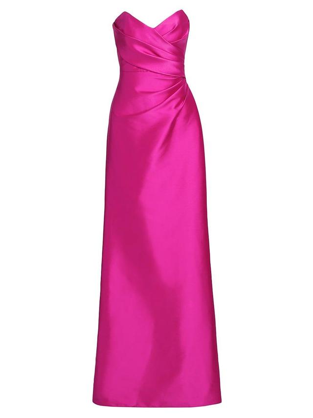 Womens Mikado Satin Strapless Gown Product Image