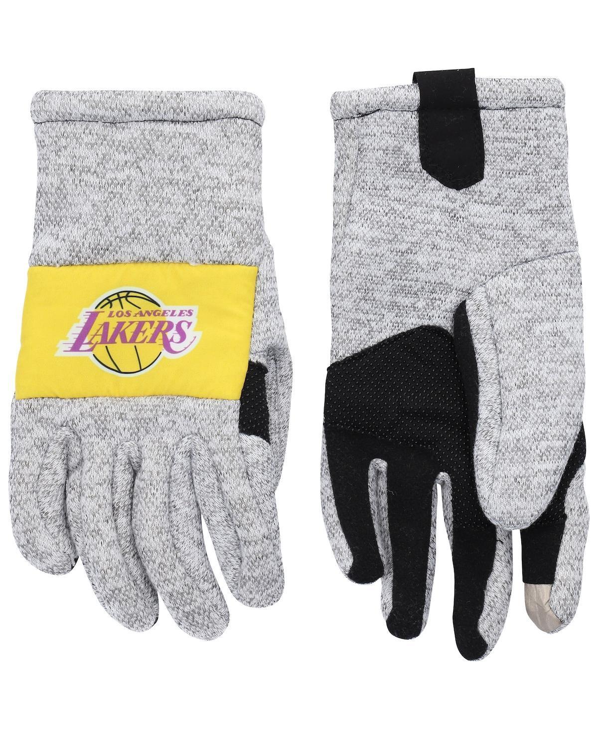 Mens FOCO Gray Los Angeles Lakers Team Knit Gloves Product Image