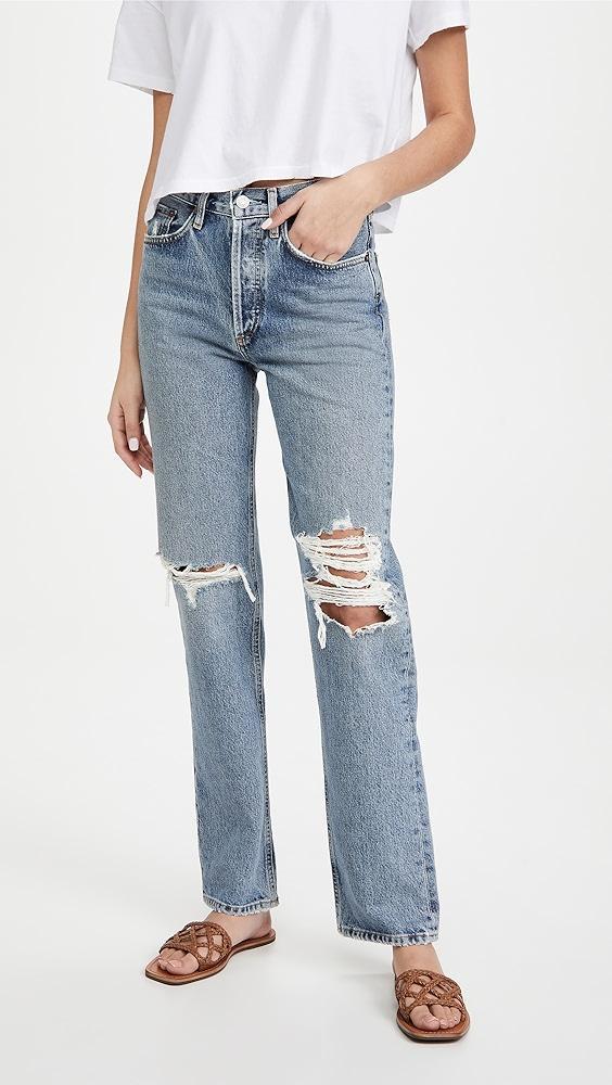 AGOLDE Lana Mid Rise Straight Jeans | Shopbop Product Image