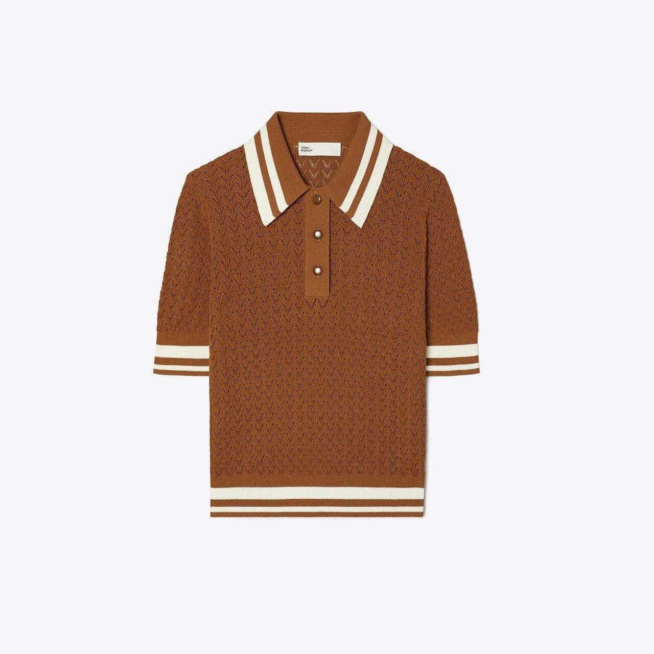 Cotton Pointelle Polo Product Image