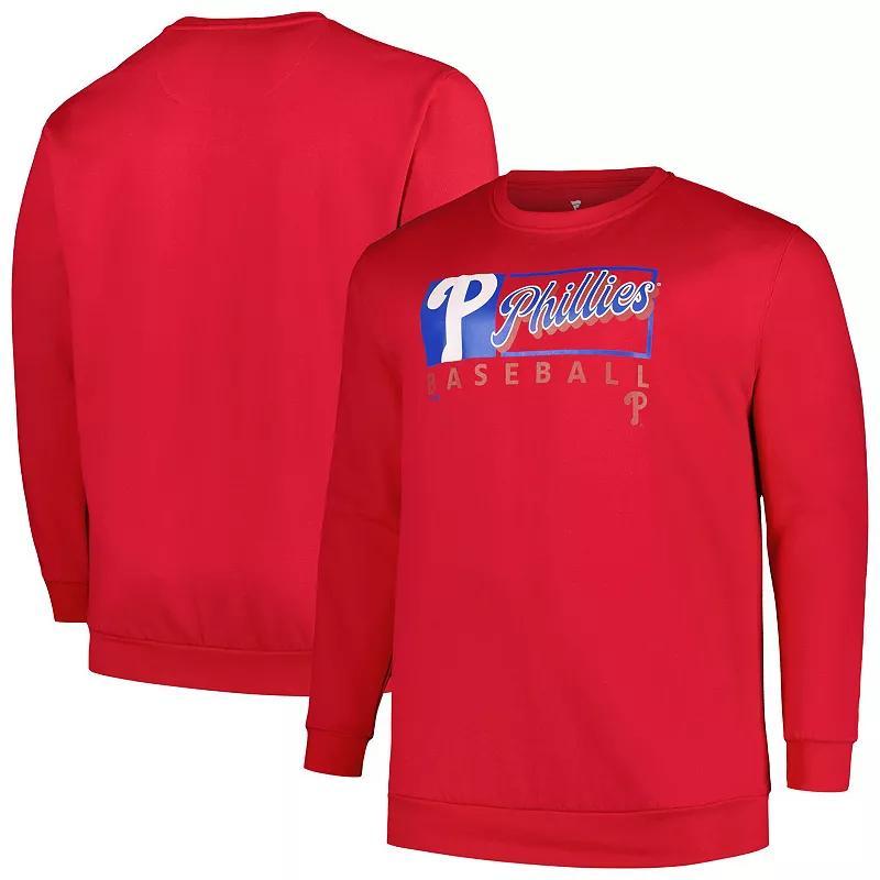 Mens Profile Philadelphia Phillies Big & Tall Pullover Sweatshirt Product Image