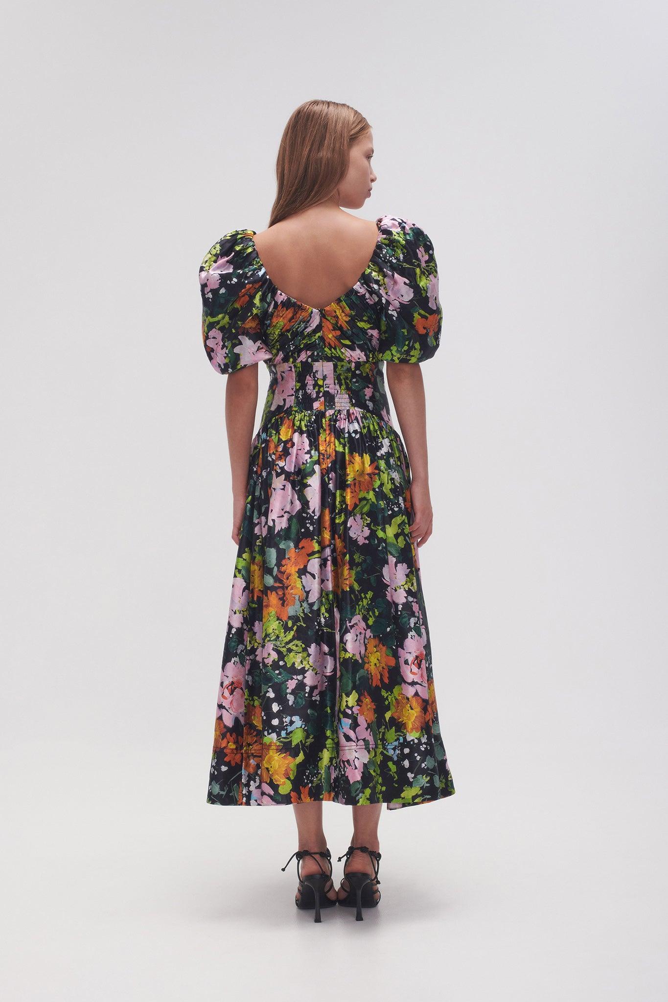 Gabrielle Plunge Midi Dress Product Image