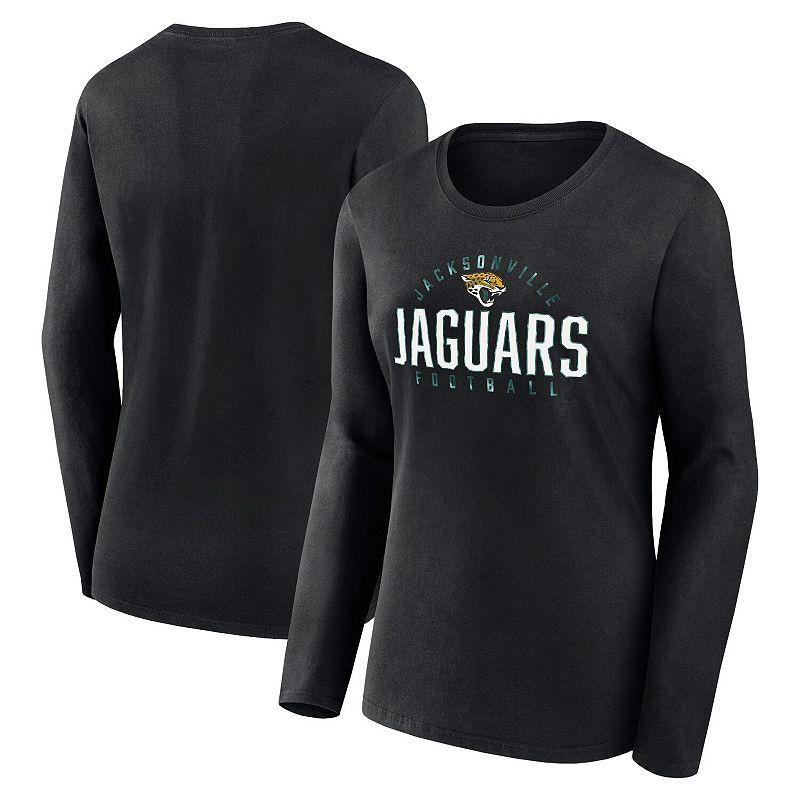 Womens Fanatics Branded Jacksonville Jaguars Plus Size Foiled Play Long Sleeve T-Shirt Product Image