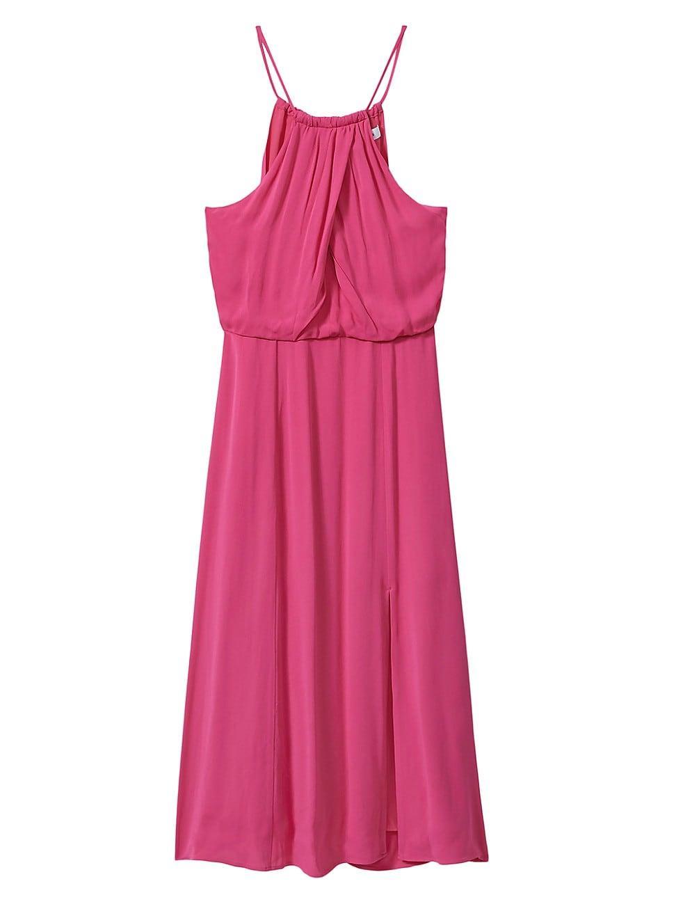 Womens Elliana Draped Halter Midi-Dress Product Image