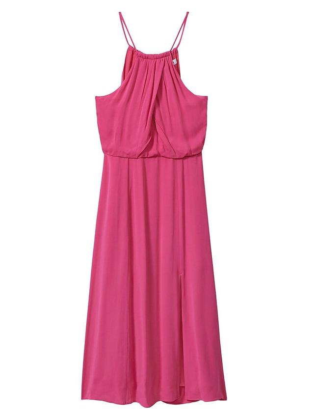 Womens Elliana Draped Halter Midi-Dress Product Image