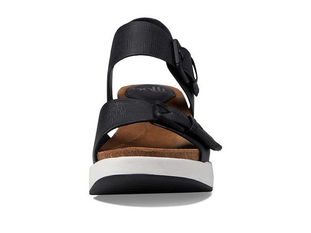 Sofft Castello Leather Banded Sporty Platform Wedge Buckle Detail Dad Sandals -  7.5M Product Image
