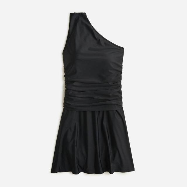 Ruched one-shoulder swim dress Product Image