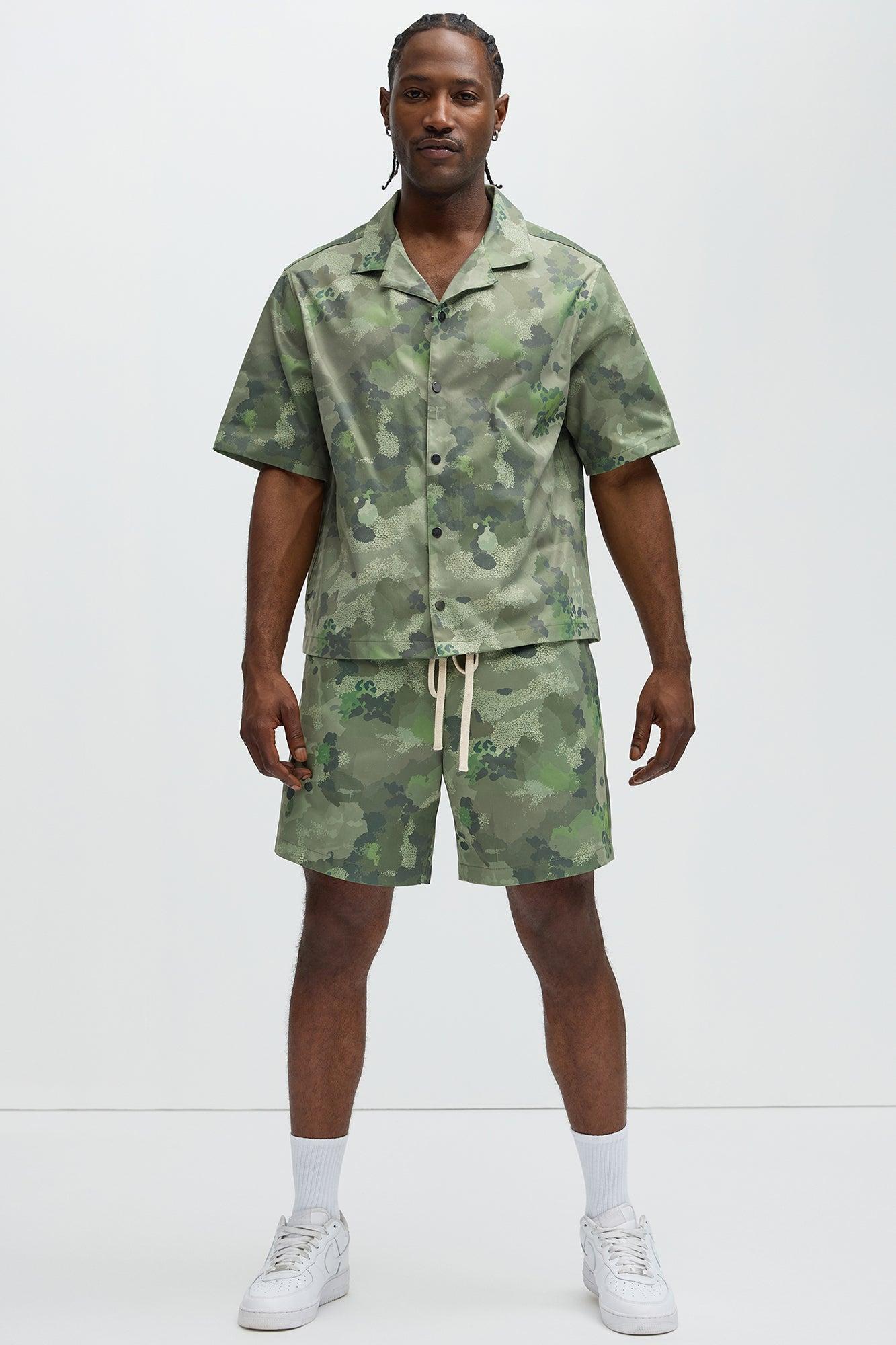 Donwood Camouflage Warm Up Shorts - Camouflage Product Image