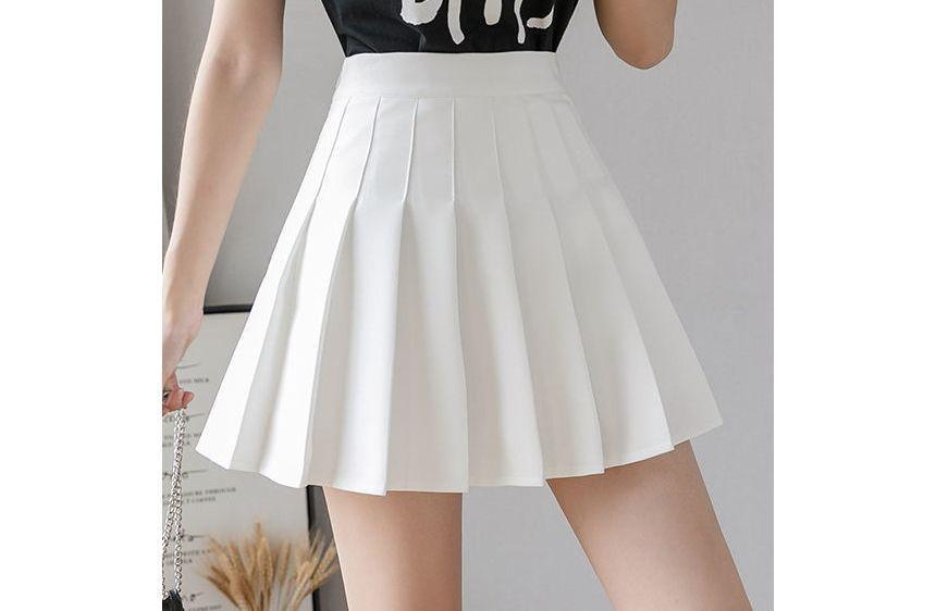 High-Waist Mini Pleated Skirt Product Image