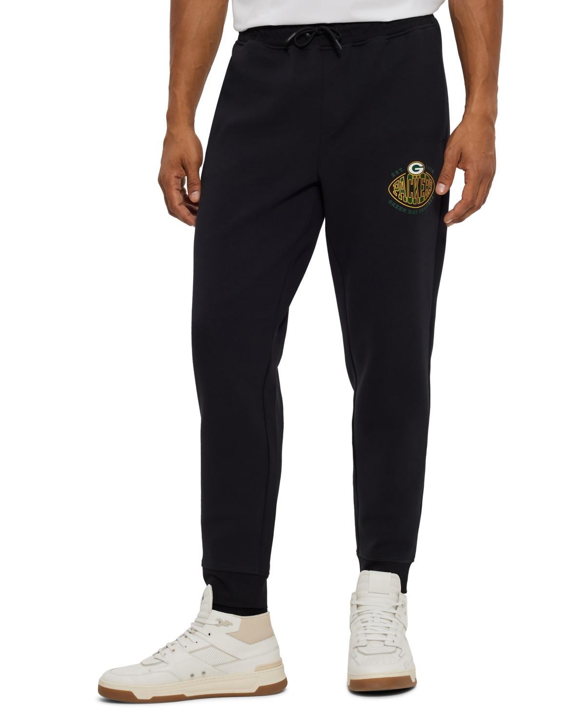 Mens BOSS x NFL Cotton-Blend Tracksuit Bottoms With Collaborative Branding Product Image