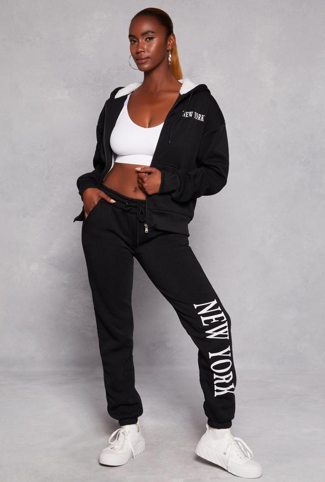 Womens City Graphic Drawstring Joggers Product Image