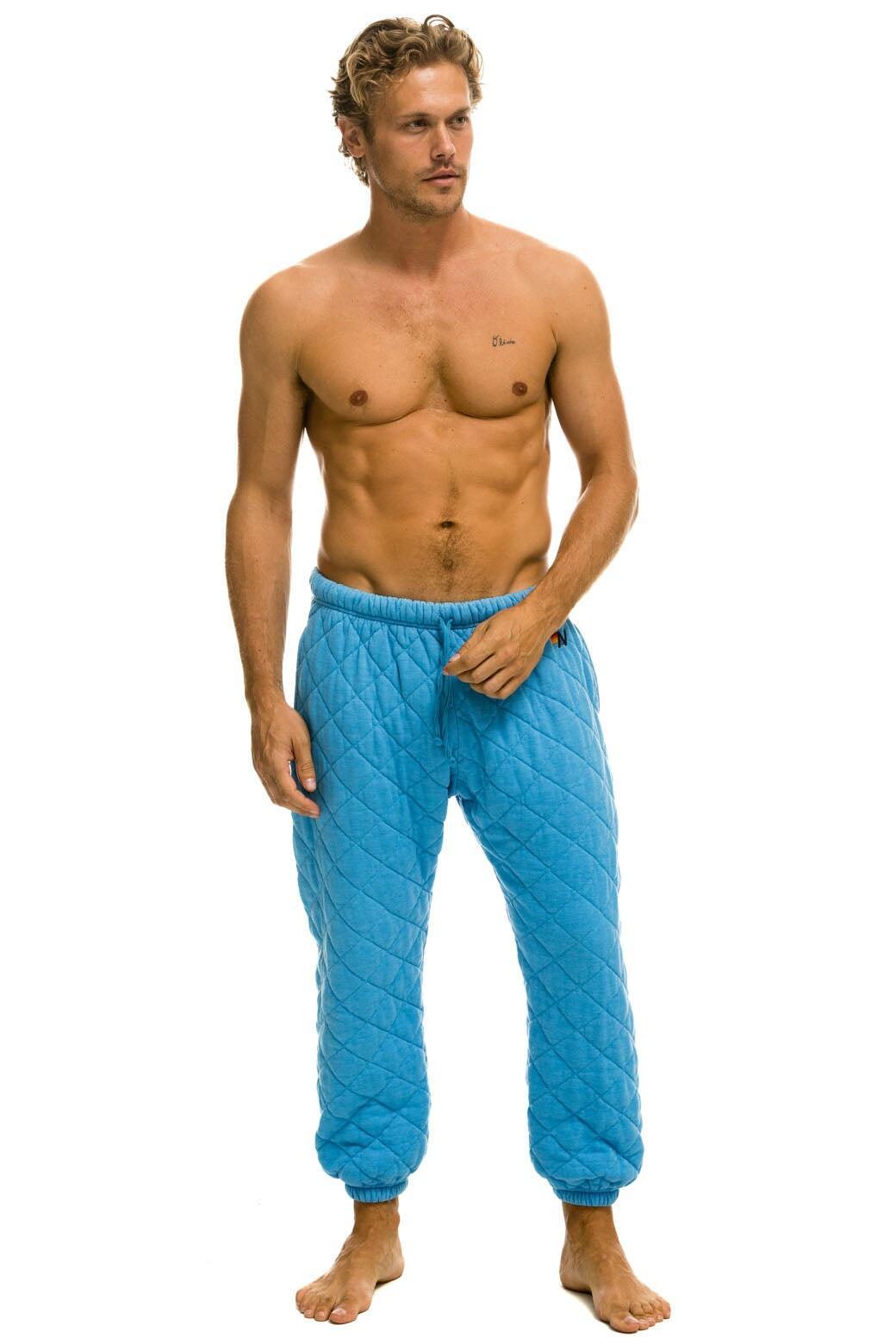 QUILTED SWEATPANTS - OCEAN Male Product Image