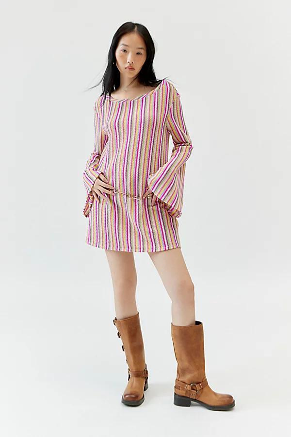 Urban Renewal Remnants Rainbow Knit Mini Dress Womens at Urban Outfitters Product Image