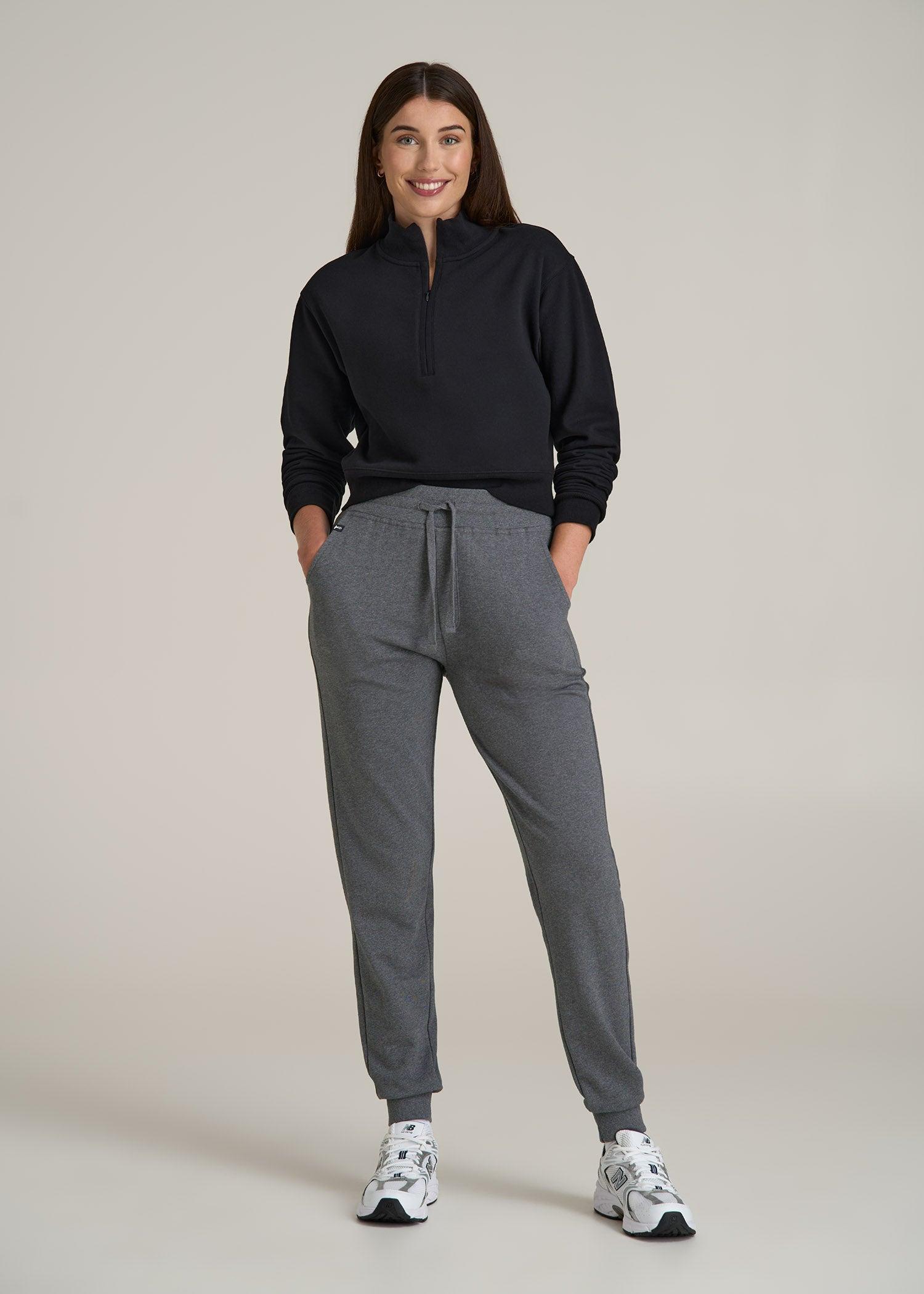 Wearever 2.0 French Terry Joggers for Tall Women in Charcoal Mix Product Image