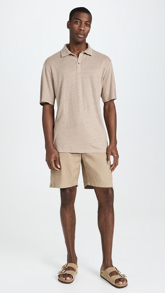 Frescobol Carioca Mello Linen Button-Up Polo | Shopbop Product Image