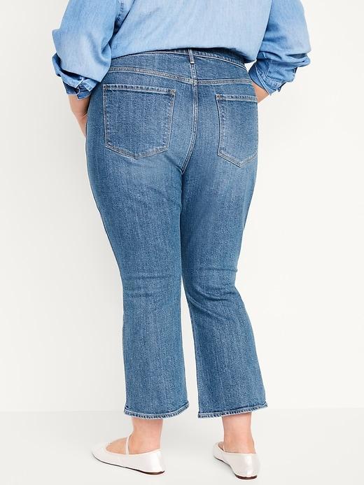 High-Waisted Vintage Crop Flare Jeans Product Image