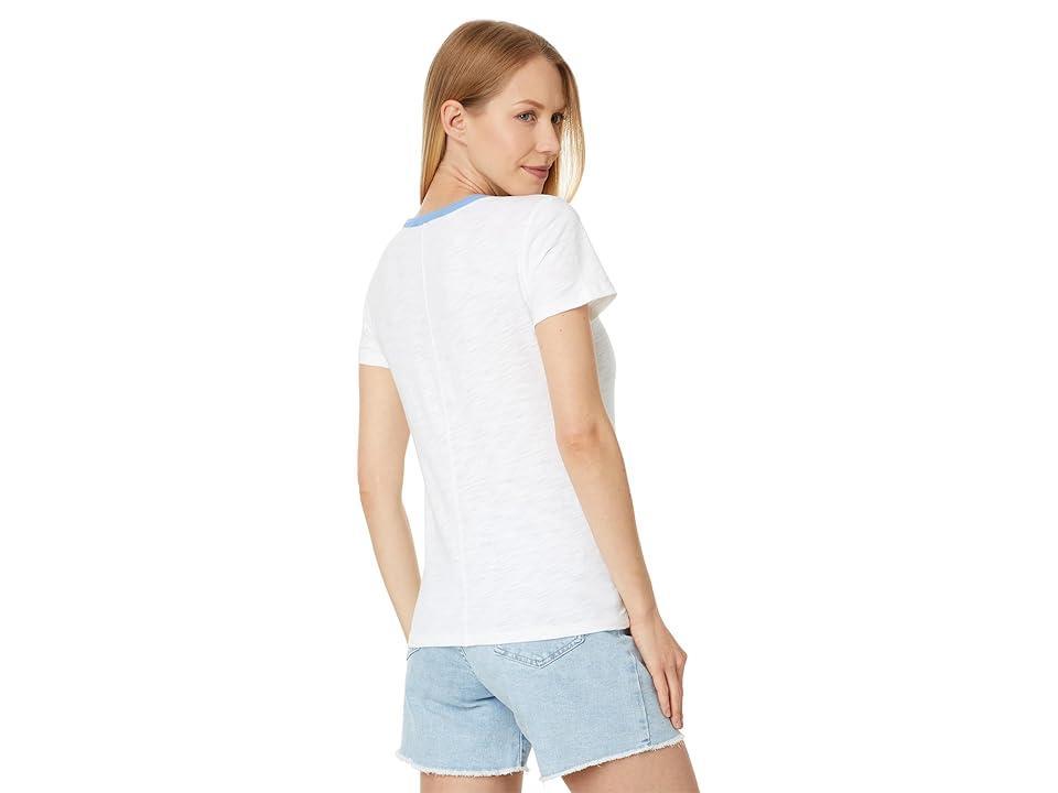 Lilla P Short Sleeve Colorblock Crewneck (Harbor Trim) Women's Clothing Product Image