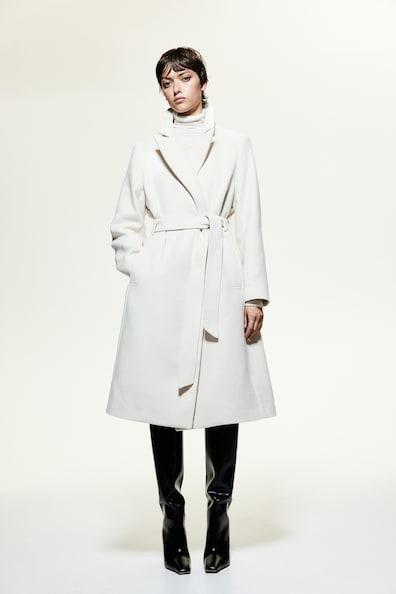 Tie Belt Coat Product Image