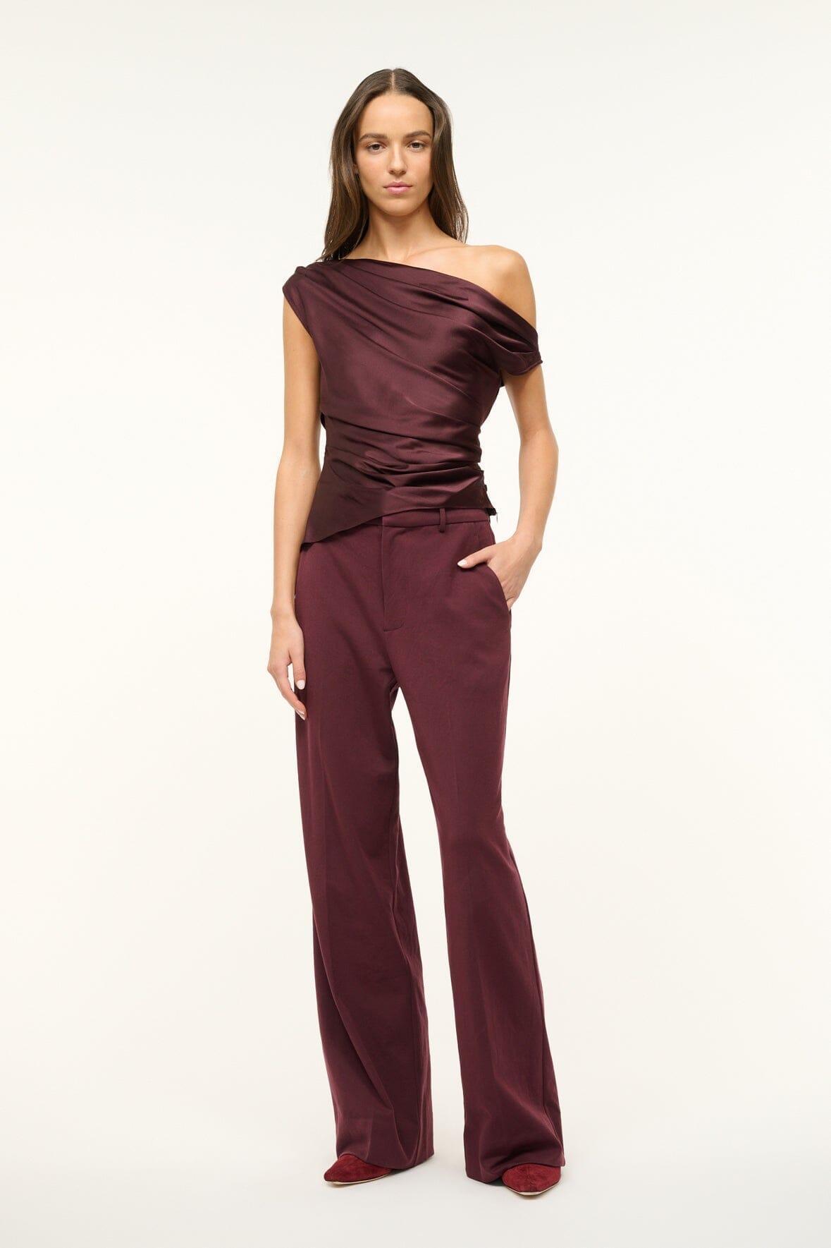 PRINCE SUITING PANT | MERLOT Product Image