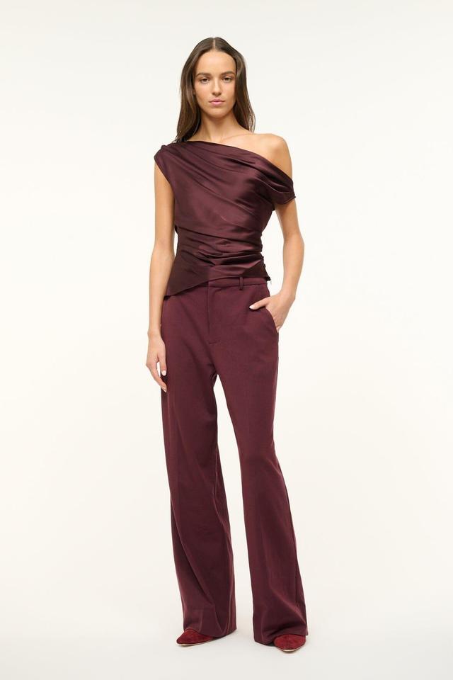 PRINCE SUITING PANT | MERLOT Product Image