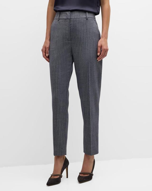 Striped Virgin Wool Slim Pants Product Image