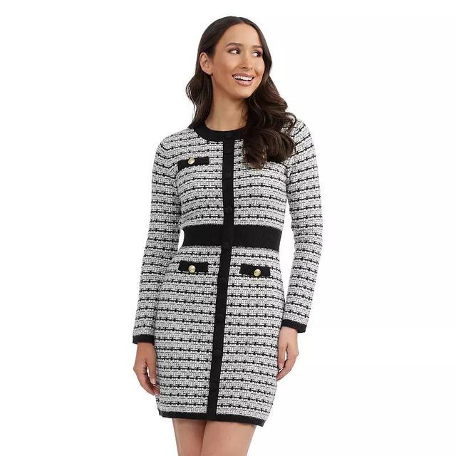 Womens Ellen Tracy Boucle Sweater Dress Product Image