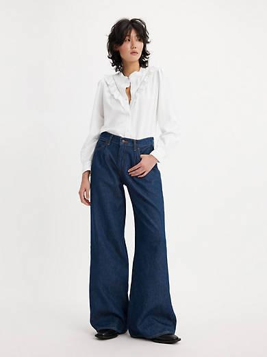 Baggy Dad Wide Leg Women's Jeans Product Image