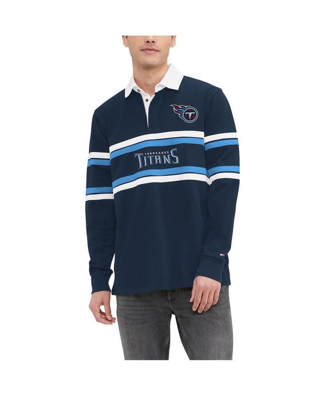 Mens Tommy Hilfiger Navy Tennessee Titans Cory Varsity Rugby Long Sleeve T-Shirt Product Image