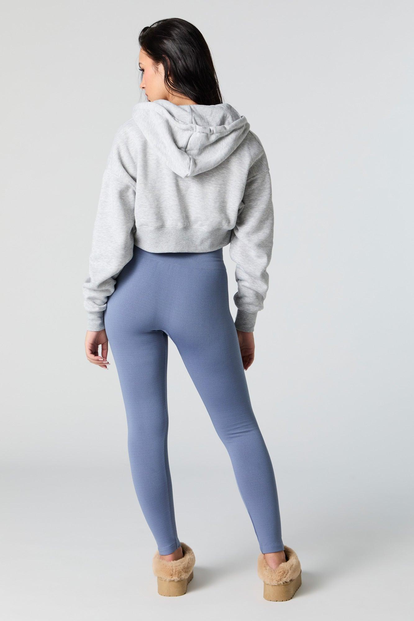 Seamless Solid High Rise Fleece Legging Female Product Image