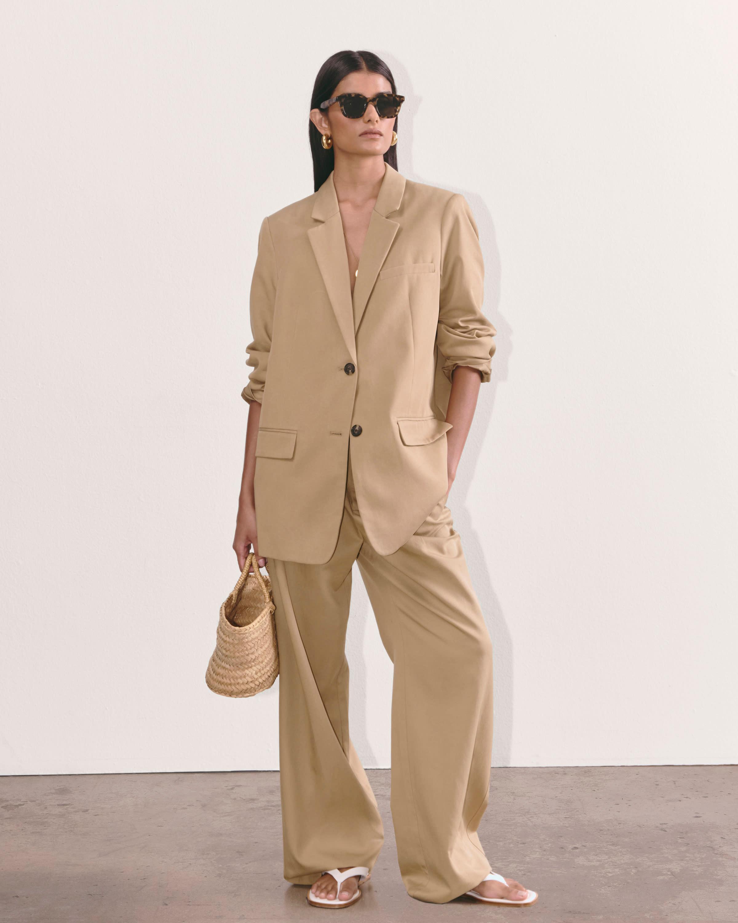 The Draper Pleated Pant in Buttersmooth Product Image