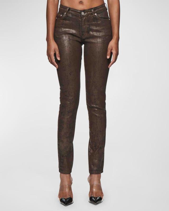 Skinny Mid-Rise Coated Jeans Product Image