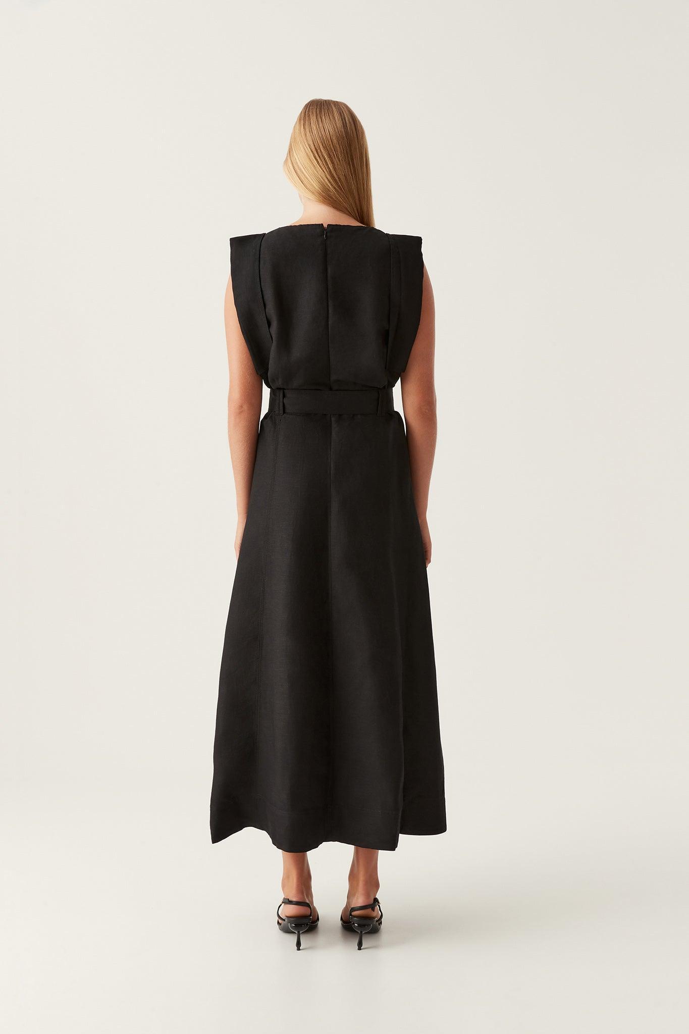 Lyric Belted Midi Dress Product Image