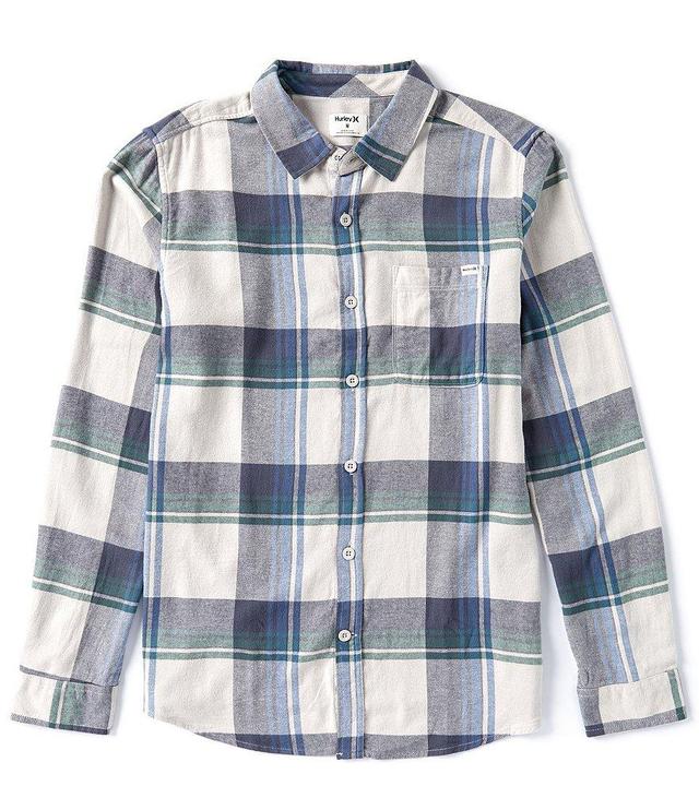 Hurley Portland Long Sleeve Plaid Organic Flannel Woven Shirt Product Image