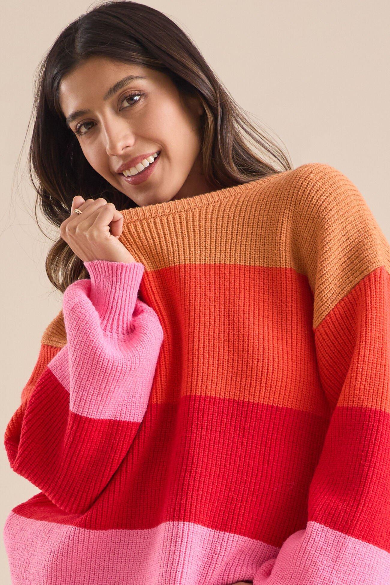 Nellie Colorblock Striped Sweater Product Image