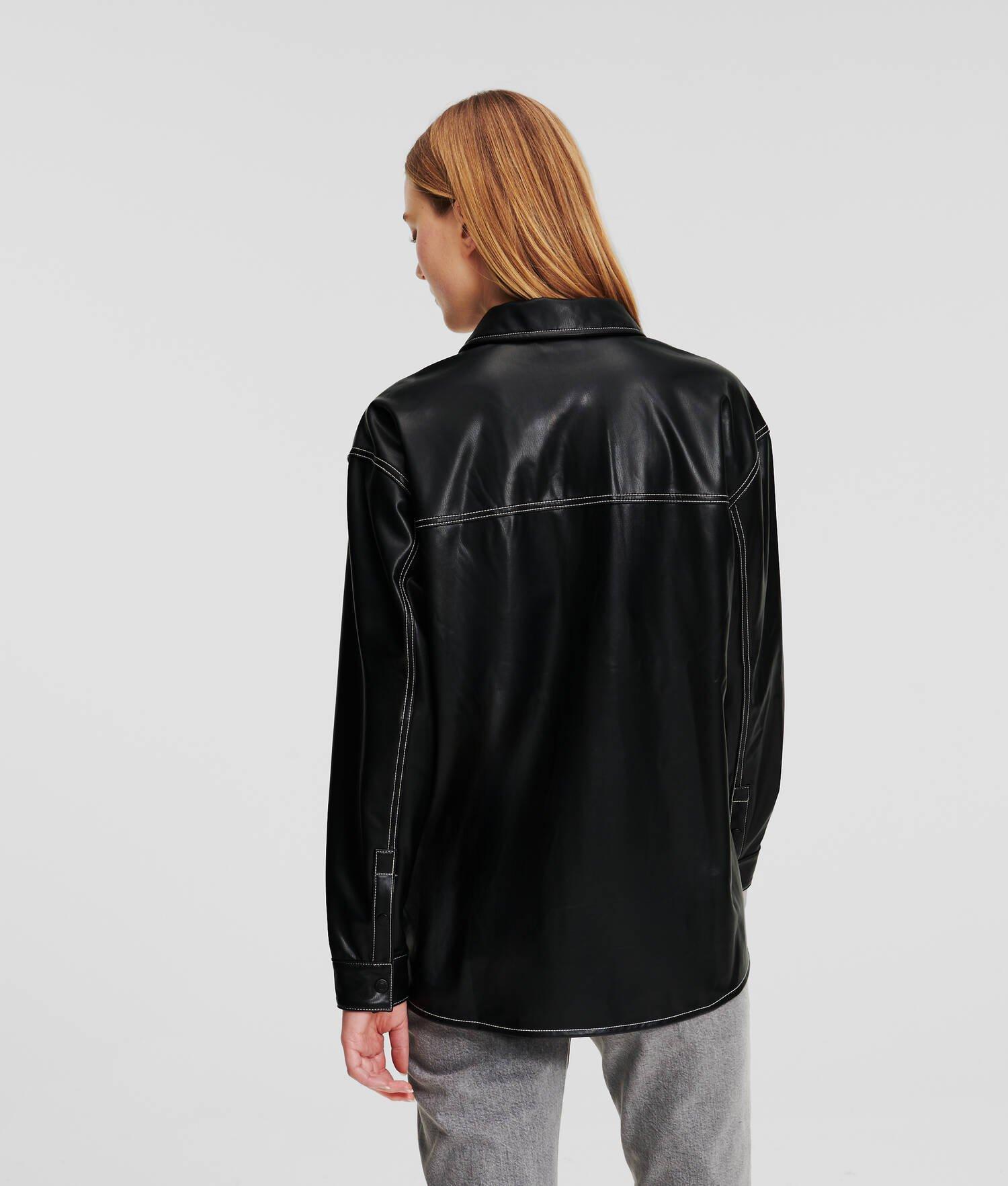 KLJ FAUX-LEATHER OVERSHIRT Product Image