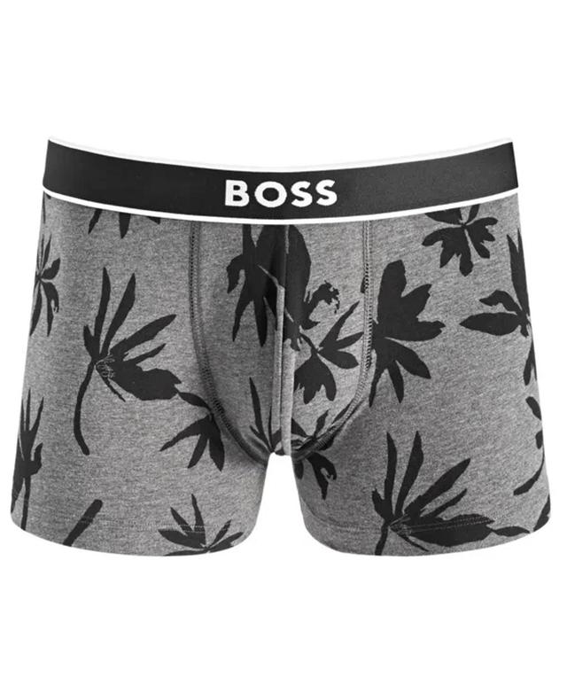 Boss By  Men's Trunk 24 Stretch Floral Trunks In Dark Grey Product Image