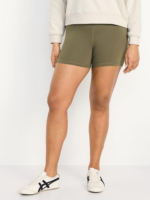 High-Waisted PowerSoft Biker Shorts -- 4-inch inseam Product Image